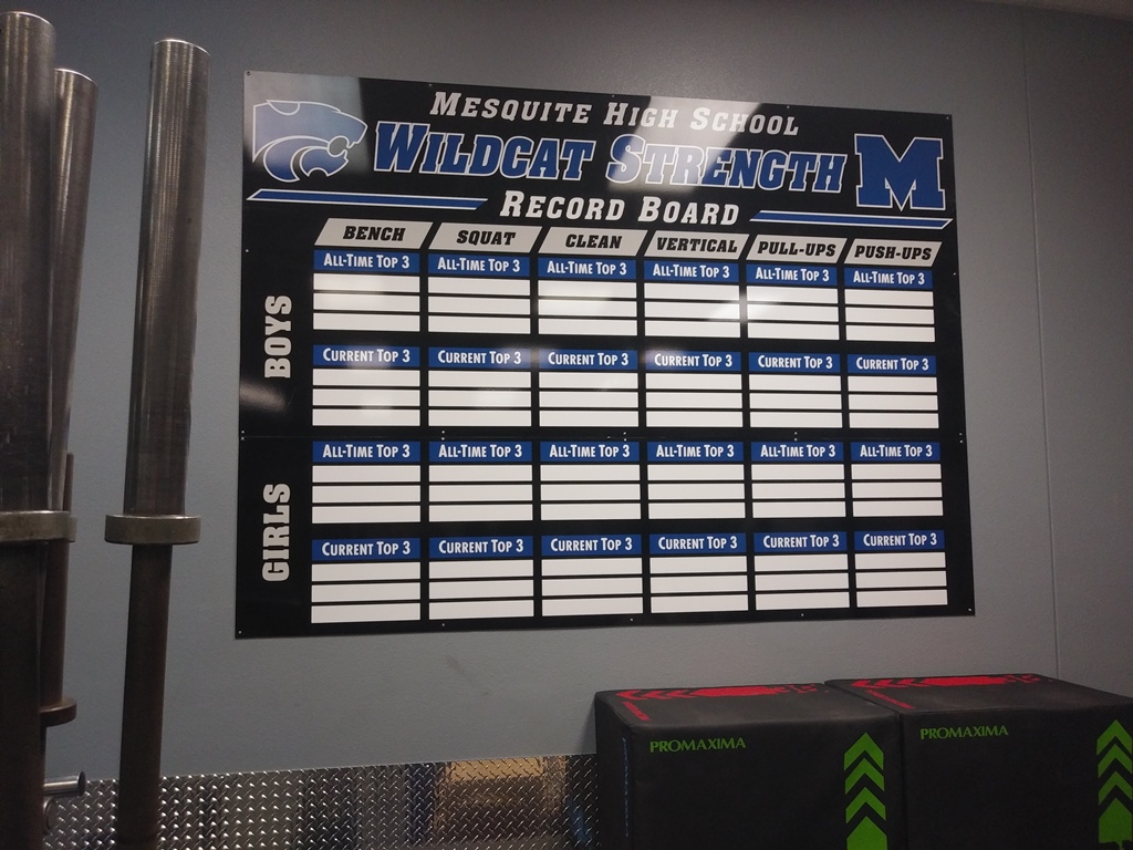 athletic record board